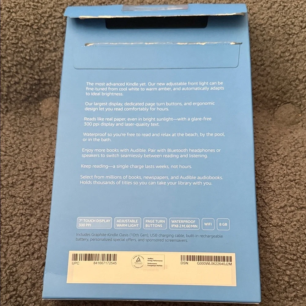 Amazon Kindle Oasis - Blue and Graphite - Picture 4 of 7
